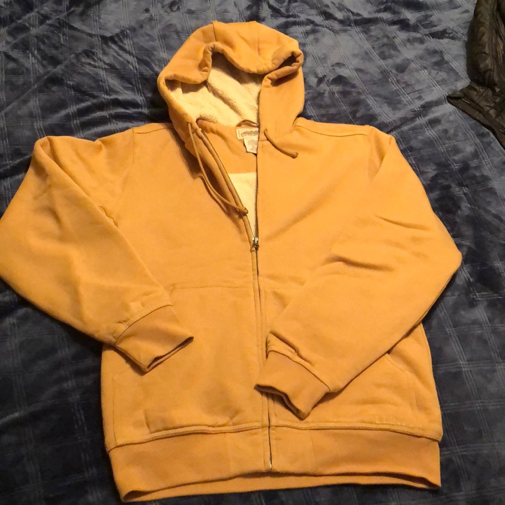 NWOT LLBean zip up lined sweatshirt men’s XS